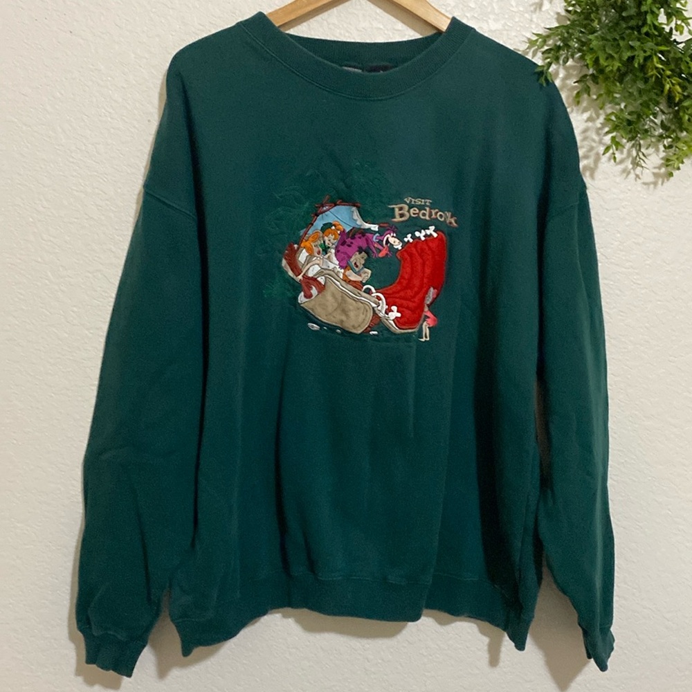 Flinstones Visit Bedrock Warner Bros. Vintage Sweatshirt SIze XL